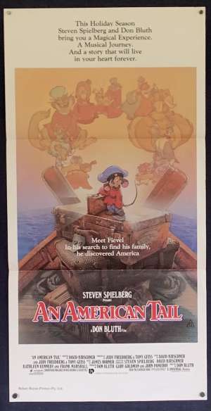 An American Tail Poster Original Daybill 1986 Drew Struzan Art Don Bluth Spielberg
