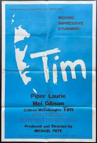 Tim Poster Original One Sheet Rare Style B Art 1979 Mel Gibson