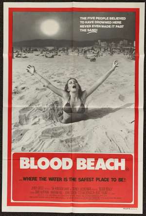 Blood Beach Poster Original One Sheet 1981 David Huffman John Saxon Burt Young