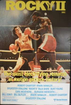Rocky 2 One Sheet movie poster Sylverster Stallone Boxing