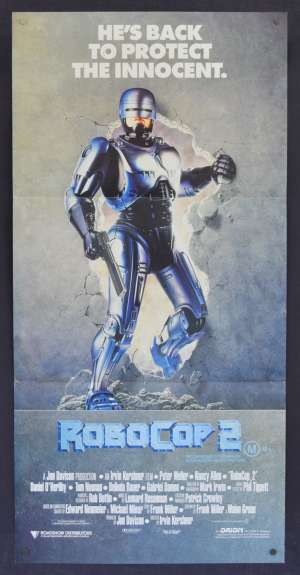 RoboCop 2 movie poster Daybill Peter Weller Nancy Allen