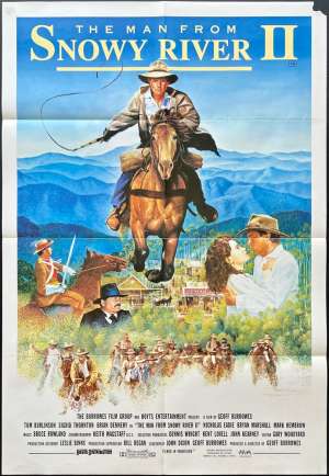 The Man From Snowy River 2 Movie Poster Original One Sheet 1988 Tom Burlinson