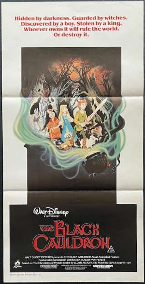 The Black Cauldron Movie Poster Original Daybill Disney