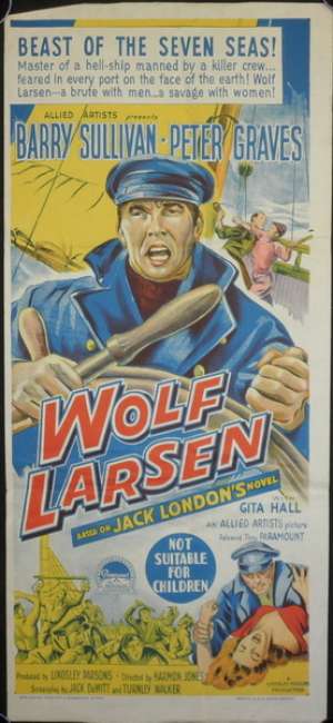 Wolf Larsen 1958 Barry Sullivan Peter Graves Daybill movie poster