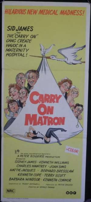 Carry On Matron Daybill Poster Original 1972 Sid James Kenneth Williams