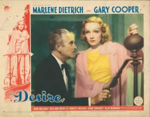 Desire Lobby Card 2 USA 11x14 Rare Original 1936 Marlene Dietrich