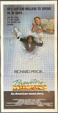 Brewsters Millions Movie Poster Original Daybill 1984 John Candy Richard Pryor