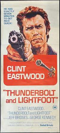 Thunderbolt And Lightfoot Poster Original Daybill Clint Eastwood Jeff Bridges