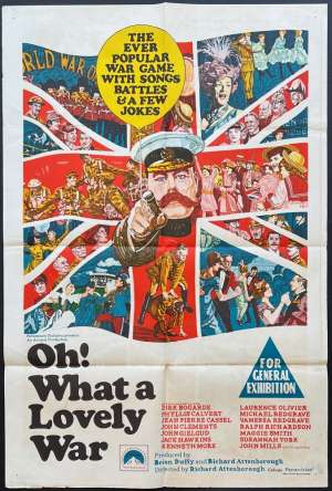 Oh What A Lovely War Poster Original One Sheet 1969 Kenneth Moore Vintage