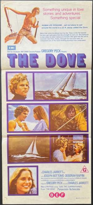 The Dove Poster Original Daybill 1974 Daybill Joseph Bottoms Gregory Peck