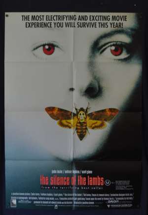 The Silence Of The Lambs Poster Original One Sheet 1991 Jodie Foster Anthony Hopkins