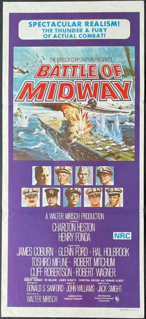 Battle Of Midway Poster Original Daybill 1976 Charlton Heston Henry Fonda