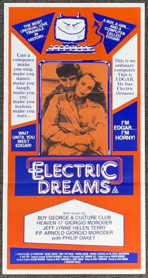 Electric Dreams Poster Original Daybill 1984 Maxwell Caulfield Giorgio Moroder