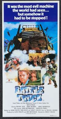 Battle Truck Poster Original Daybill 1982 Michael Beck Warlords Of The 21st Century