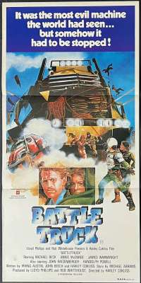 Battle Truck Poster Original Daybill 1982 Michael Beck Warlords Of The 21st Century