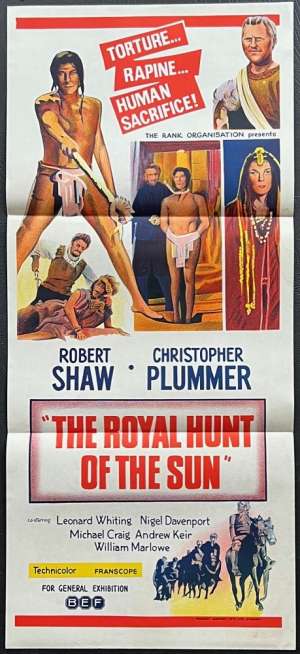 The Royal Hunt Of The Sun Poster Original Rare Daybill Robert Shaw