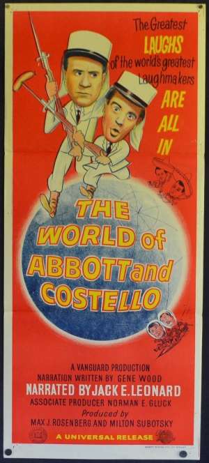 The World Of Abbott And Costello Poster Original Daybill 1965 Abbott Costello Comedy