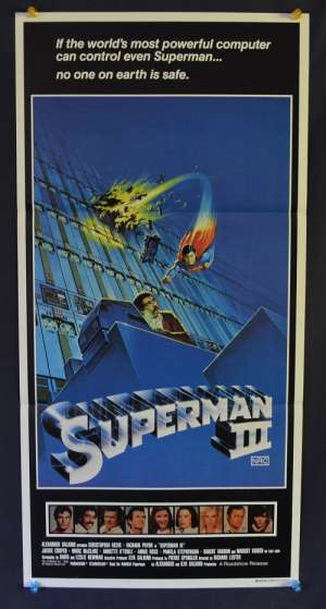 Superman 3 Movie Poster Original Daybill 1983 Christopher Reeve Richard Pryor