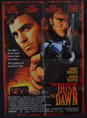 From Dusk Till Dawn poster One Sheet George Clooney Quentin Tarantino Vampires