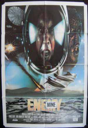 Enemy Mine Poster Original One Sheet 1985 Dennis Quaid Wolfgang Petersen