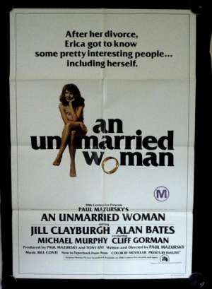 An Unmarried Woman Poster Original One Sheet 1978 Jill Clayburgh Alan Bates