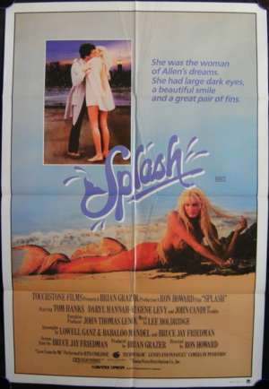 Splash Poster Original One Sheet Tom Hanks Daryl Hannah John Candy