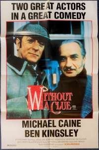 Without A Clue Poster Original One Sheet 1988 Michael Caine Sherlock Holmes