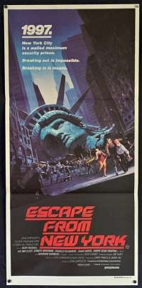 Escape From New York Movie Poster Original Daybill Kurt Russell John Carpenter