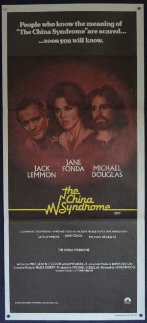 The China Syndrome Movie Poster Original Daybill 1979 Jane Fonda Jack Lemmon