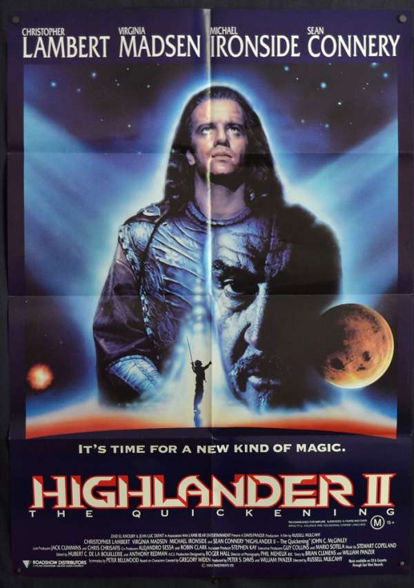 All About Movies - Highlander 2 The Quickening Poster One Sheet Christopher  Lambert Sean Connery