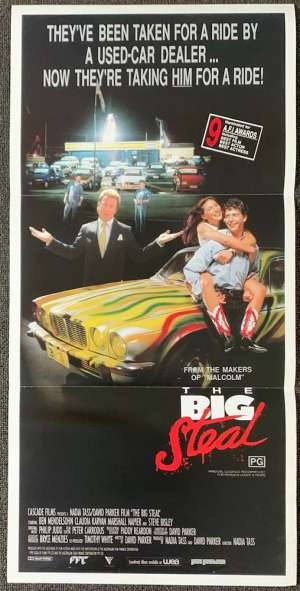 The Big Steal Poster Original Daybill Rare 1990 Ben Mendelsohn Claudia Karvan