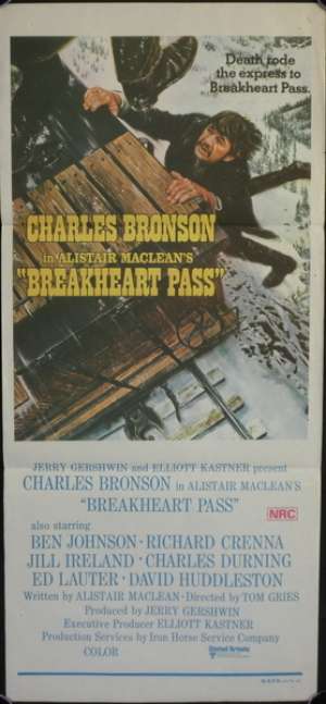 Breakheart Pass Poster Charles Bronson Australian Daybill Movie poster