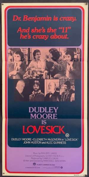 Lovesick Daybill Movie Poster Original Dudley Moore Elizabeth McGovern