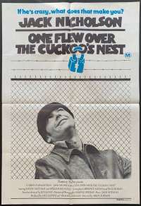 One Flew Over The Cuckoo&#039;s Nest Poster Original One Sheet 1975 Different Art