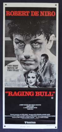 Raging Bull 1980 movie poster Daybill Robert De Niro Scorsese Boxing