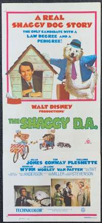 The Shaggy D.A. movie poster Original Daybill Dean Jones Disney