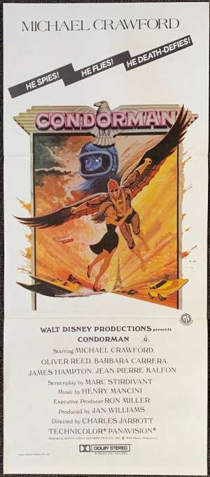 Condorman Movie Poster Original Daybill 1981 Michael Crawford Oliver Reed