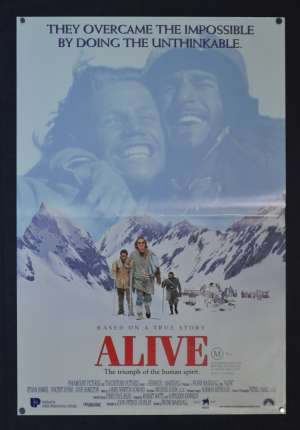 Alive Movie Poster Original Daybill 1993 Ethan Hawke Josh Hamilton