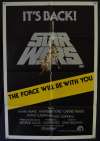Star Wars Poster Original One Sheet 1981 Re-Issue It's Back Tom Jung Art