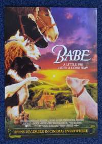Babe Movie Poster Flyer Original 1995 Pig George Miller James Cromwell