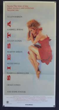 Siesta 1987 Daybill Movie Poster Rare Ellen Barkin Jodie Foster Gabriel Byrne
