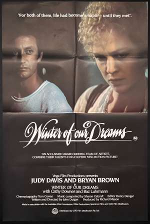 Winter Of Our Dreams 1981 One Sheet movie poster Bryan Brown Judy Davis