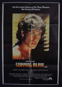 Staying Alive Poster Original One Sheet 1983 John Travolta Cynthis Rhodes