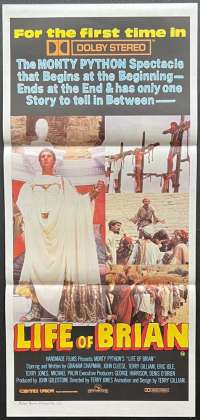 Monty Python&#039;s The Life Of Brian Poster Daybill RARE Cast Art