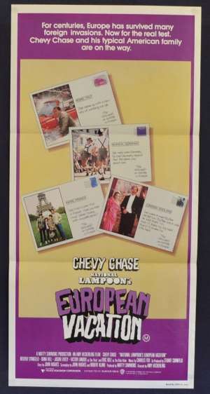 National Lampoon&#039;s European Vacation 1985 Chevy Chase Daybill movie poster