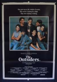 The Outsiders Movie Poster Original One Sheet Tom Cruise Patrick Swayze Matt Dillion