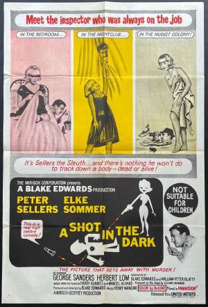 A Shot In The Dark Poster One Sheet Original Peter Sellers Pink Panther