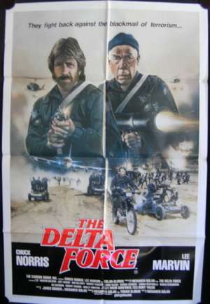 The Delta Force Poster Original One Sheet 1986 Chuck Norris Lee Marvin