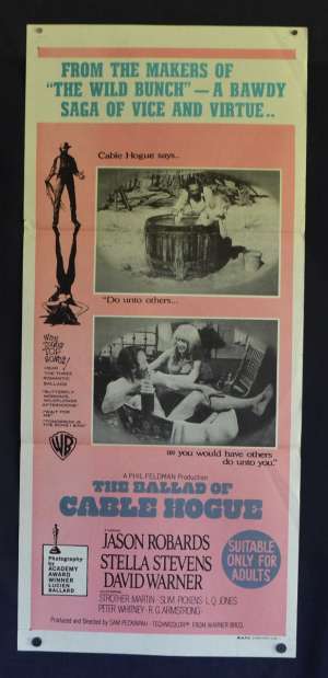 The Ballad Of Cable Hogue Poster Original Daybill RARE 1970  Jason Robards