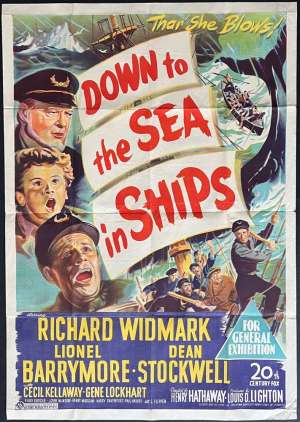 Down To The Sea In Ships Poster One Sheet Rare Original 1949